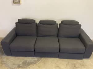 King Furniture 3 Seater and 1 Seater Armchair motorized recliner couch