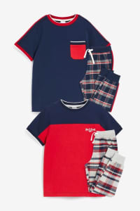 Next Boys Soft Tartan Winter Pyjamas Sets x2 Age 12-13 Size 13 NEW!