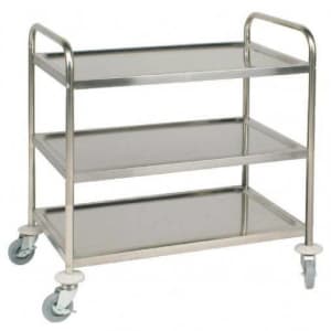 Vogue Stainless Steel 3 Tier Clearing Trolley Medium(Item code: F994)