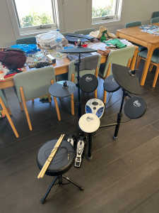 Huxley Electric drum kit with sticks