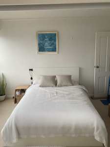 IKEA Malm double bed - frame, slats & mattress