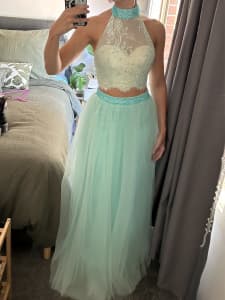 two piece formal dress