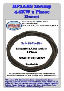 HF2ABS 20Amp 4.8KW 1 Phase Kiln Element