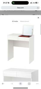 IKEA Dressing table, white, 70x42 cm