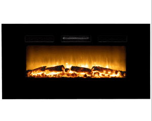 Wall Mounted Electric Fireplace 3D Flame Effect 100cmx50cmx14cm