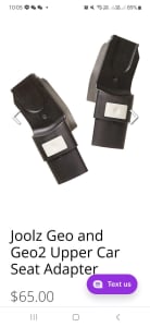 Joolz Geo² car seat upper adaptors
