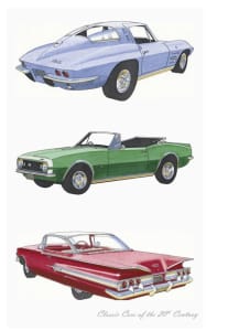 SOLD OUT!! Classic Cars of the 20th Century- Chevrolet Tea Towels