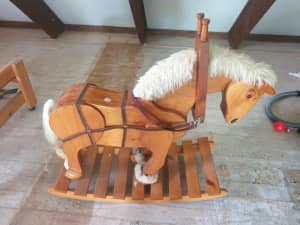 Wooden rocking horse 