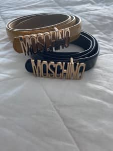 Moschino brand belts x 2 (black & yellow)