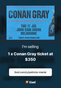 Conan Gray Q&A VIP Admit collector ticket