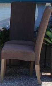 Dining Table Chairs x 3 brown & 1 black