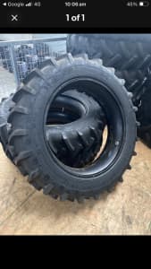 Grey fergie tractor tyre