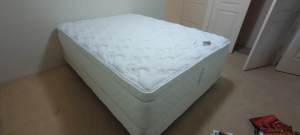 Very good condition, double bed ensemble with mattress.