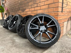 Koya Semi Forged Staggered 19 Inch Alloy Wheels with Tyres *Delivery