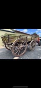 Horse drawn farm wagon