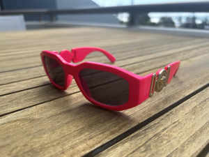 Hot pink unisex Versace sunglasses