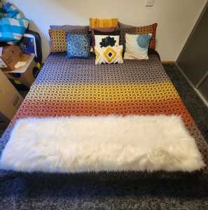 King size bed with storage under