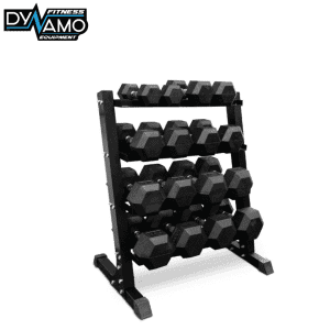 Rubber Hex Dumbbell Set 5kg to 25kg Set with Rack Brand New