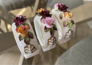 Royal Albert Old Country Roses napkin rings (set of 3) 