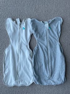 2x Love to Dream Swaddle Up Bags 1.0 TOG Size M (6-8.5kg)