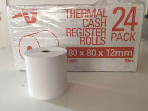 Thermal Cash Register Rolls 80x80x12mm - Box of 20