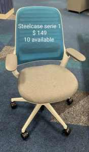 Steelcase Serie 1 chairs 10 @ $ 149 each office wfh business seats 