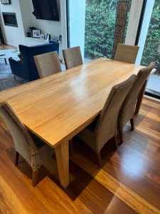 Wanted: Timber dining set with 6 matching chairs