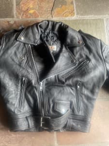 ladies mexican leather bikers jacket size 8 small