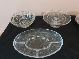 Vintage glass servingware
