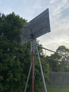 Home made full size basket ball hoop & backboard.
