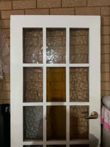 Vintage Glass and Wooden Door
