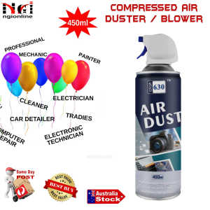 2x Compressed Air Duster Cans Cleaner 450ml for Notebook Laptop PC