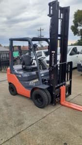 New Toyota 1.8 ton diesel forklift 4.5m mast solid dual front wheels