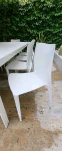 Outdoor dining chair white