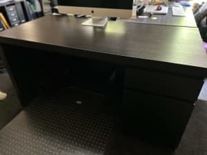 Study Office Desk Black/Brown