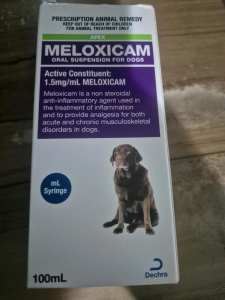 Meloxicam for dogs 1.5mg/ml 100ml x 2