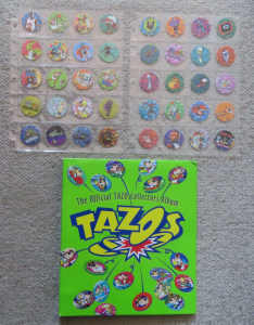 Space jam tazos from 1996 with collectors album