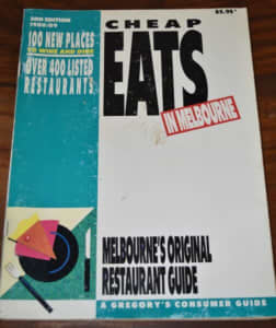 CHEAP EATS in MELBOURNE 3rd Edition - 1988/89 - EUC