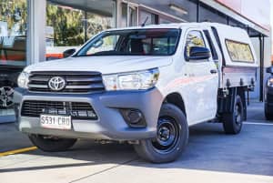2018 Toyota Hilux TGN121R Workmate 4x2 White 5 Speed Manual Cab Chassis