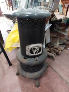 Antique round kerosene heater, Valor brand