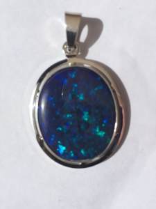 25ct Andamooka Matrix Opal, Set in Sterling Silver, $500
