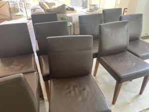 Cab leather chairs 10 of them in great condition very comfortable