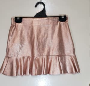 ZARA TRAFALUC Rose Gold Mini Skirt with flare. 
