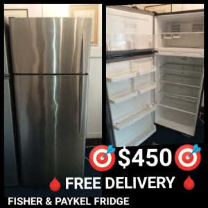 🎯$450🎯 FREE DELIVER, FISHER AND PAYKEL FRIDGE/FREEZER 