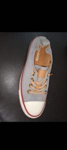 Converse grey with tan lace limtited edution