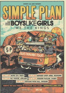 Sold out Simple plan concert aus tour , tickets for tonight concert