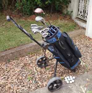 Golf Clubs and Buggy