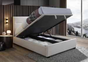 Hagan Gas Lift Bed in Latte From $949 - $999 (Queen/King)