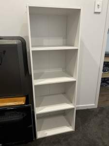Small white bookshelf
