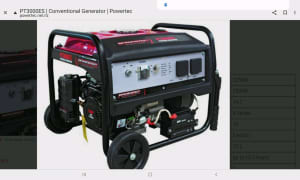 Powertec generator 2800es, new in box